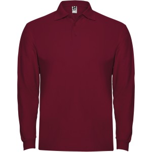 Estrella long sleeve men's polo, Garnet (Long-sleeved shirt)