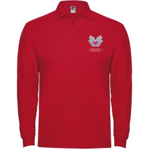 Estrella long sleeve men's polo, Red (Long-sleeved shirt)