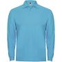 Estrella long sleeve men's polo, Turquois