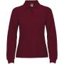 Estrella long sleeve women's polo, Garnet