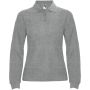 Estrella long sleeve women's polo, Marl Grey