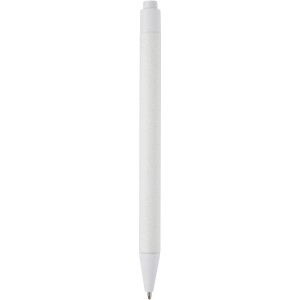 Fabianna crush paper ballpoint pen, White (Wooden, bamboo, carton pen)