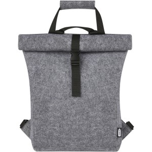 Felta GRS recycled felt roll-top bike bag 13L, Medium grey (Backpacks)