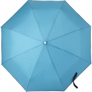Pongee umbrella Jamelia, light blue (Foldable umbrellas)