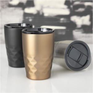 Geo 350 ml copper vacuum insulated tumbler, Grey (Glasses)