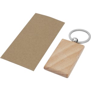 Gian beech wood rectangular keychain, Wood (Keychains)