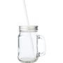 Glass mason jar Sakina, neutral