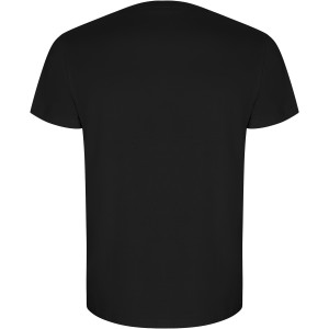 Golden short sleeve men's t-shirt, Solid black (T-shirt, 90-100% cotton)