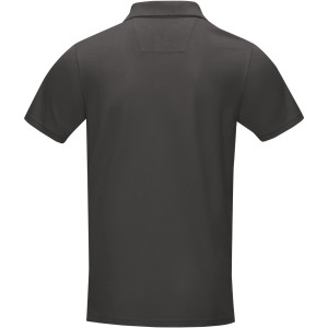 Graphite short sleeve men's GOTS organic polo, Storm grey (Polo shirt, 90-100% cotton)