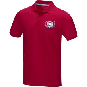 Graphite short sleeve men's  organic polo, Red (Polo shirt, 90-100% cotton)