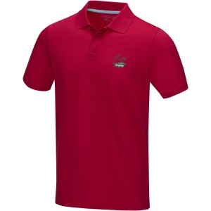 Graphite short sleeve men's  organic polo, Red (Polo shirt, 90-100% cotton)