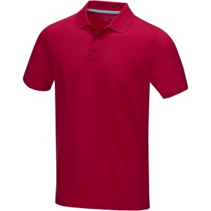 Graphite short sleeve men's  organic polo, Red (Polo shirt, 90-100% cotton)