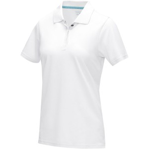 Graphite short sleeve women's GOTS organic polo, White (Polo shirt, 90-100% cotton)