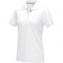 Graphite short sleeve women's GOTS organic polo, White