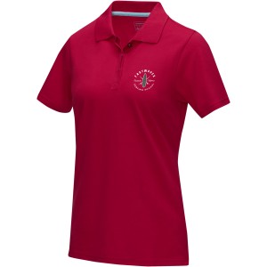 Graphite short sleeve women's  organic polo, Red (Polo shirt, 90-100% cotton)