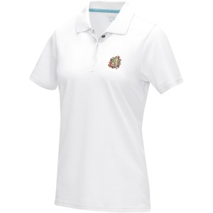 Graphite short sleeve women's  organic polo, White (Polo shirt, 90-100% cotton)