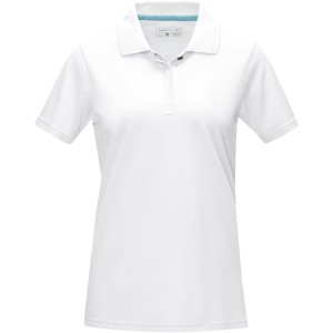 Graphite short sleeve women's  organic polo, White (Polo shirt, 90-100% cotton)