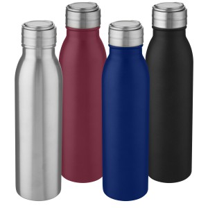 Harper 700 ml stainless steel sport bottle with metal loop,  (Water bottles)