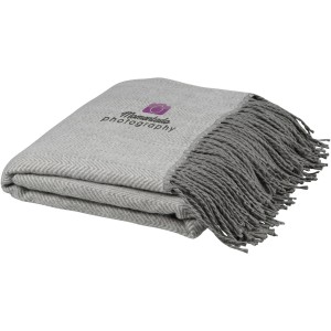 Haven herringbone throw blanket, grey (Blanket)