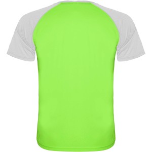 Indianapolis short sleeve kids sports t-shirt, Fluor Green, White (T-shirt, mixed fiber, synthetic)