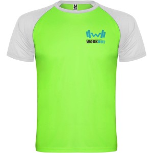 Indianapolis short sleeve kids sports t-shirt, Fluor Green, White (T-shirt, mixed fiber, synthetic)