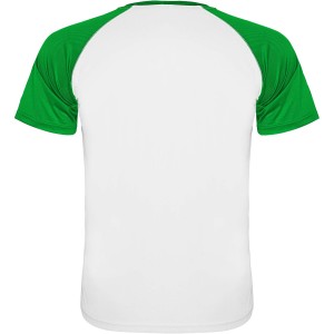 Indianapolis short sleeve kids sports t-shirt, White, Fern green (T-shirt, mixed fiber, synthetic)