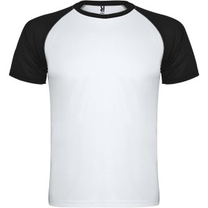 Indianapolis short sleeve kids sports t-shirt, White, Solid black (T-shirt, mixed fiber, synthetic)