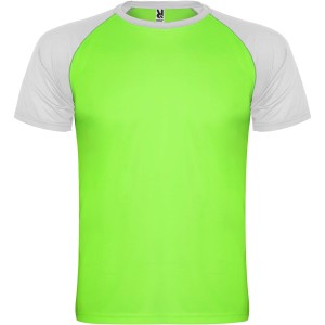 Indianapolis short sleeve unisex sports t-shirt, Fluor Green, White (T-shirt, mixed fiber, synthetic)