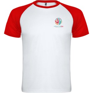 Indianapolis short sleeve unisex sports t-shirt, White, Red (T-shirt, mixed fiber, synthetic)