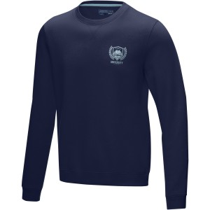 Jasper men's  organic GRS recycled crewneck sweater, Navy (Pullovers)