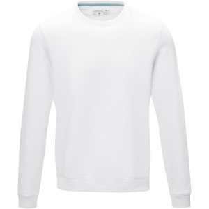 Jasper men's  organic GRS recycled crewneck sweater, White (Pullovers)