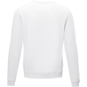 Jasper men's  organic GRS recycled crewneck sweater, White (Pullovers)