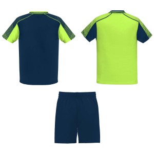 Juve unisex sports set, Fluor Green, Navy Blue (T-shirt, mixed fiber, synthetic)