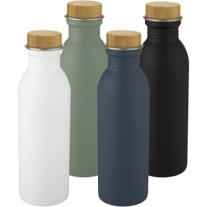 Kalix 650 ml stainless steel sport bottle, Solid black (Water bottles)