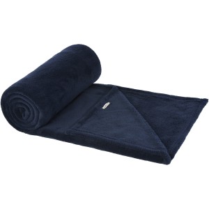 Lily RPET coral fleece blanket, Dark blue (Blanket)