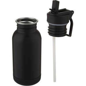 Lina 400 ml stainless steel sport bottle with straw and loop (Sport bottles)