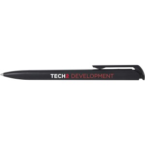 Lucia recycled plastic ballpoint pen, Solid black (Plastic pen)