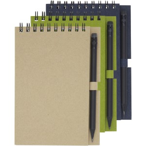 Luciano Eco wire notebook with pencil - small, Dark blue (Notebooks)