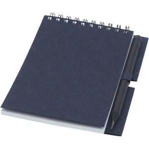 Luciano Eco wire notebook with pencil - small, Dark blue (Notebooks)