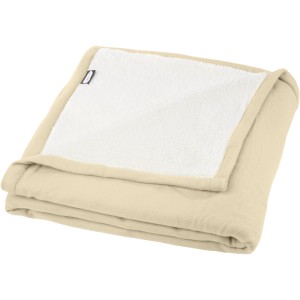 Marigold RPET polar fleece and sherpa blanket, Off white (Blanket)