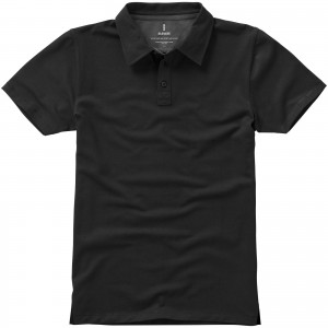 Markham short sleeve men's stretch polo, solid black (Polo shirt, 90-100% cotton)