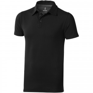 Markham short sleeve men's stretch polo, solid black (Polo shirt, 90-100% cotton)