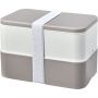 MIYO Renew double layer lunch box, Pebble grey, Ivory white