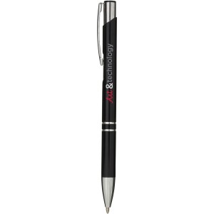 Moneta aluminium click ballpoint pen, solid black (Metallic pen)