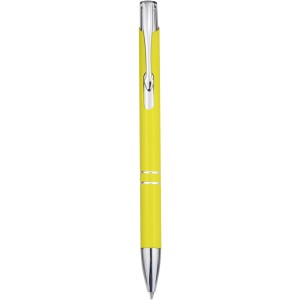 Moneta aluminium click ballpoint pen, Yellow (Metallic pen)