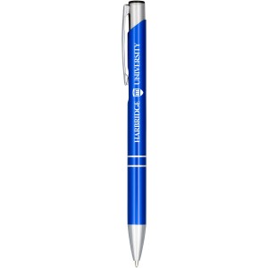 Moneta anodized aluminium click ballpoint pen- Black Ink, Bl (Metallic pen)