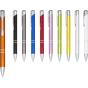 Moneta anodized aluminium click ballpoint pen- Black Ink, Gr (Metallic pen)