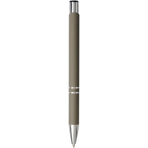 Moneta soft touch click ballpoint pen, grey (Metallic pen)