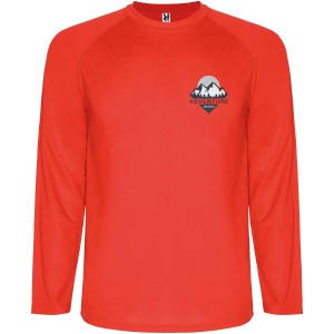 Montecarlo long sleeve men's sports t-shirt, Red (T-shirt, mixed fiber, synthetic)