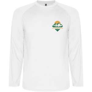 Montecarlo long sleeve men's sports t-shirt, White (T-shirt, mixed fiber, synthetic)